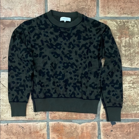John + Jenn Sweaters - John + Jenn Size Small Green Leopard Print Sweater